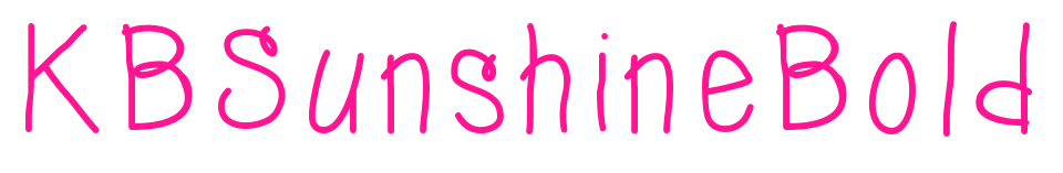 KBSunshineBold预览图片