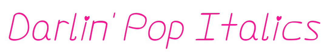 Darlin' Pop Italics预览图片