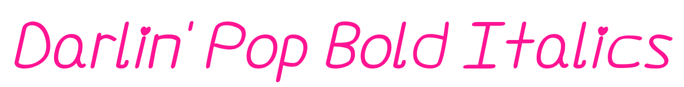 Darlin' Pop Bold Italics