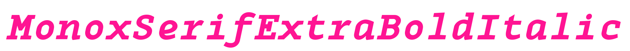 MonoxSerifExtraBoldItalic预览图片