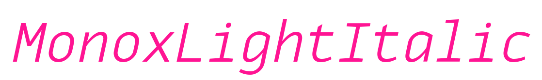 MonoxLightItalic
