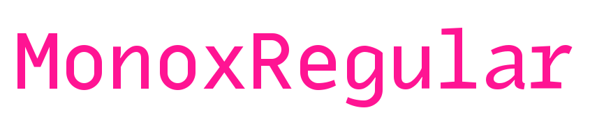 MonoxRegular预览图片