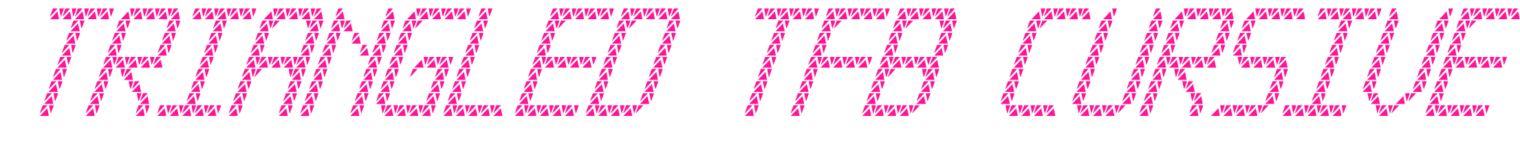 Triangled tfb cursive