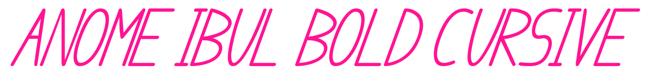 anome ibul bold cursive预览图片