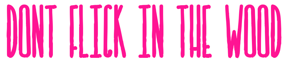 DONT FLICK IN THE WOOD预览图片