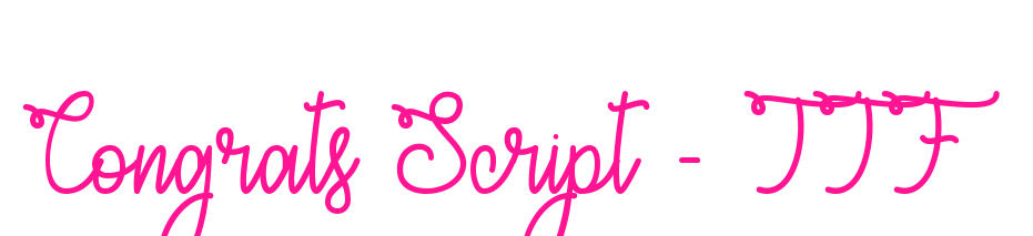 Congrats Script - TTF
