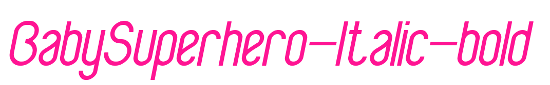 BabySuperhero-Italic-bold