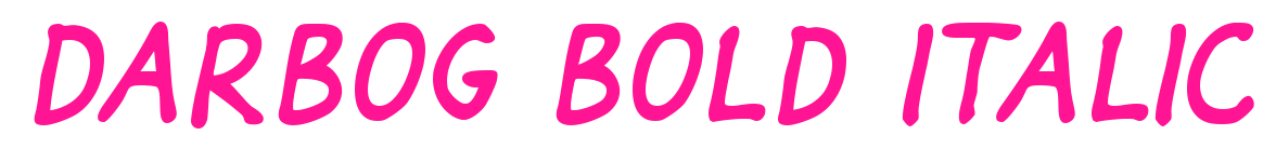 Darbog bold italic预览图片