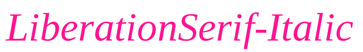 LiberationSerif-Italic预览图片