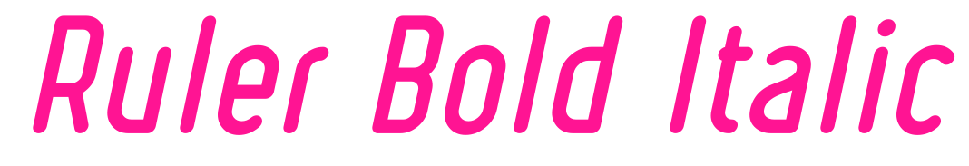 Ruler Bold Italic