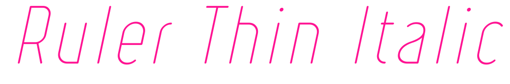 Ruler Thin Italic