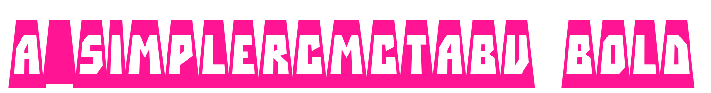 a_simplercmctabv bold预览图片