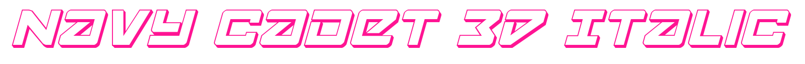 Navy Cadet 3D Italic预览图片