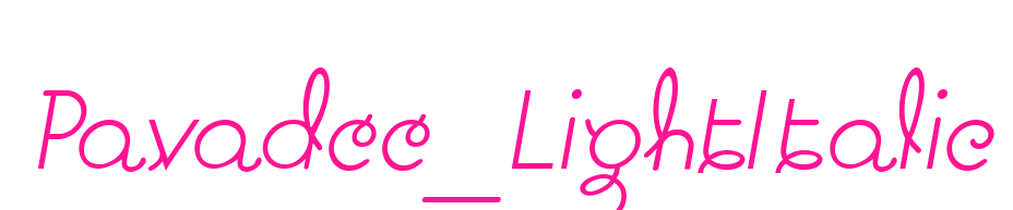 Pavadee_LightItalic预览图片