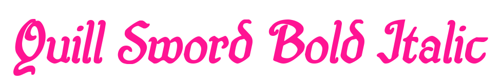 Quill Sword Bold Italic预览图片