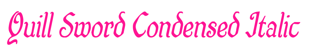 Quill Sword Condensed Italic预览图片