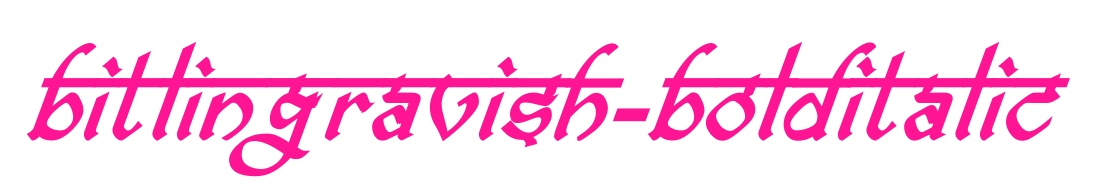 bitlingravish-BoldItalic预览图片