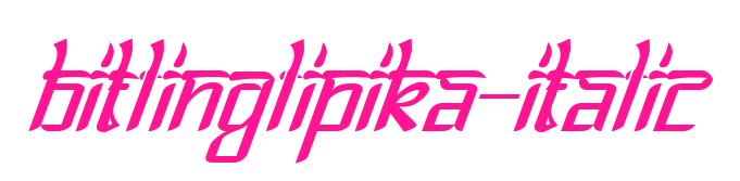 Bitlinglipika-Italic预览图片