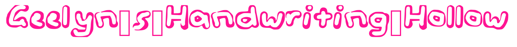 Geelyn_s_Handwriting_Hollow预览图片