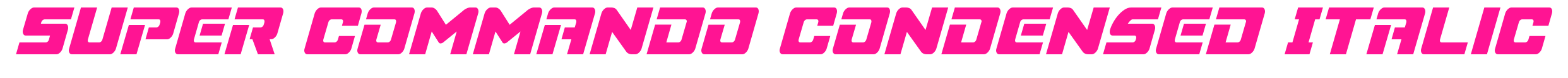 Super Commando Condensed Italic