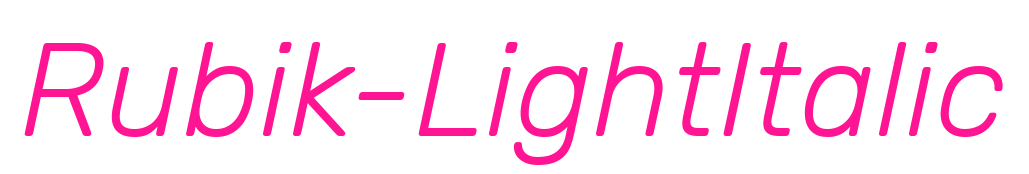 Rubik-LightItalic预览图片
