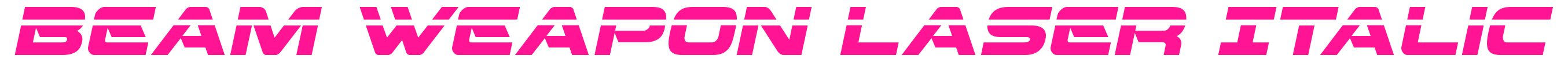 Beam Weapon Laser Italic