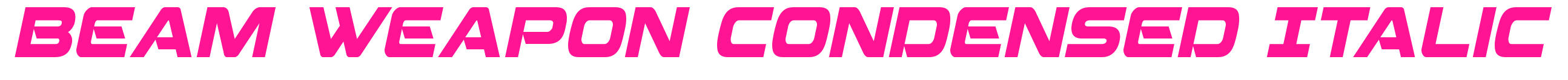 Beam Weapon Condensed Italic