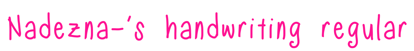 Nadezna-'s handwriting regular预览图片