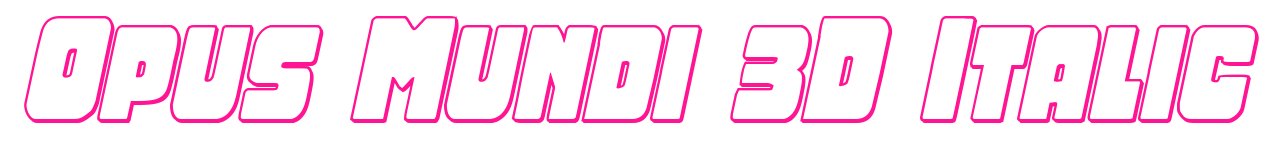 Opus Mundi 3D Italic