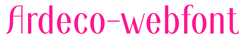 Ardeco-webfont预览图片