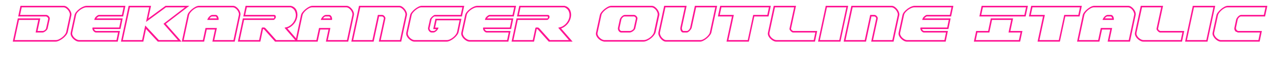 Dekaranger Outline Italic预览图片