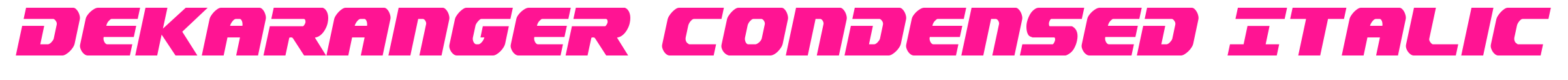 Dekaranger Condensed Italic