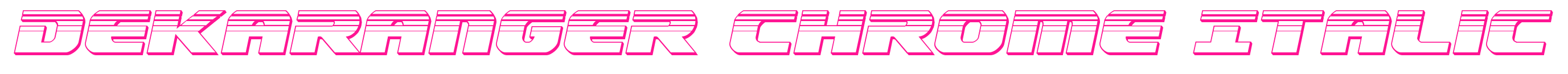 Dekaranger Chrome Italic预览图片