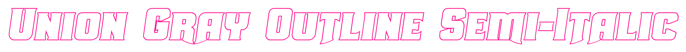 Union Gray Outline Semi-Italic