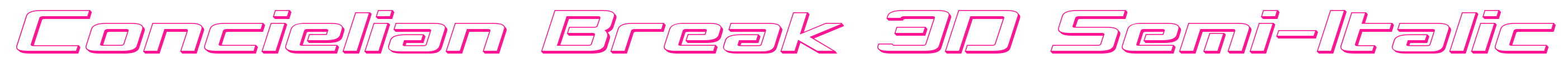 Concielian Break 3D Semi-Italic预览图片