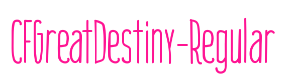 CFGreatDestiny-Regular预览图片