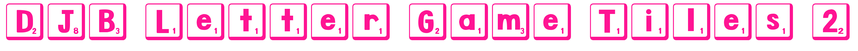 DJB Letter Game Tiles 2