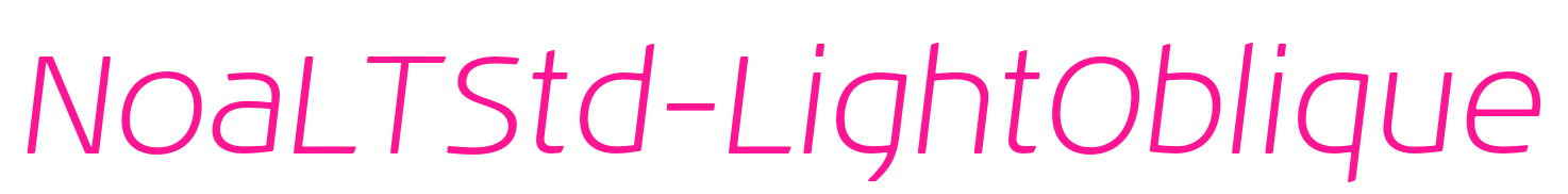 NoaLTStd-LightOblique预览图片