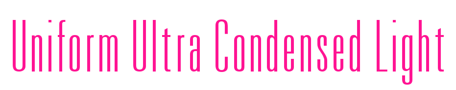 Uniform Ultra Condensed Light预览图片