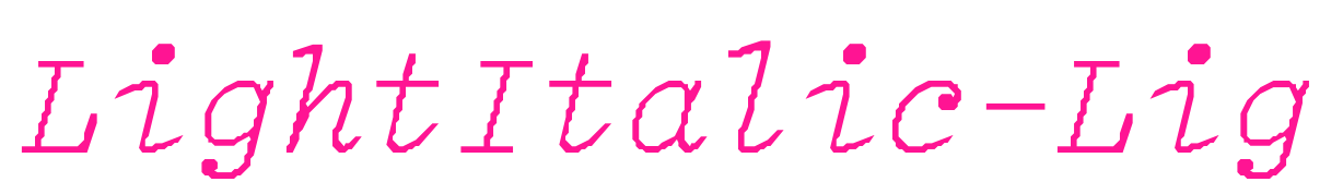 LightItalic-Lig预览图片