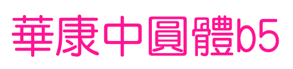 華康中圓體b5预览图片