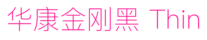 华康金刚黑 Thin预览图片