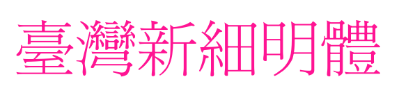 臺灣新細明體预览图片