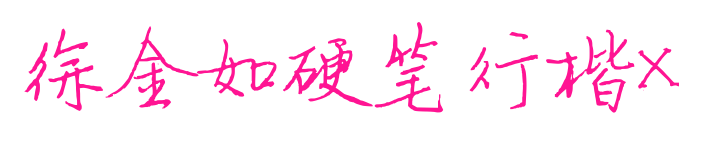徐金如硬笔行楷X