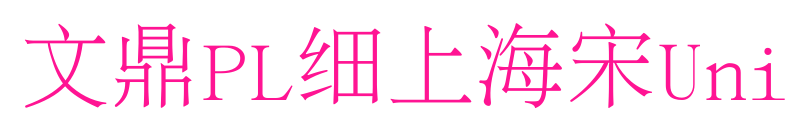 文鼎PL细上海宋Uni预览图片