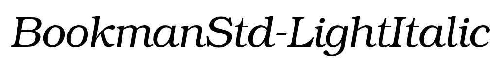 BookmanStd-LightItalic预览图片
