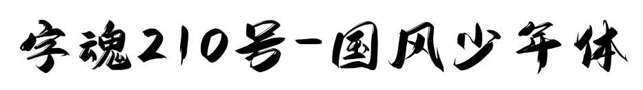 字魂210号-国风少年体预览图片