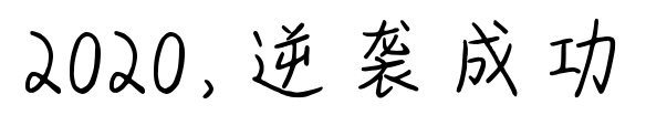 2020，逆袭成功