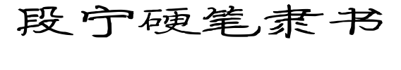 段宁硬笔隶书预览图片
