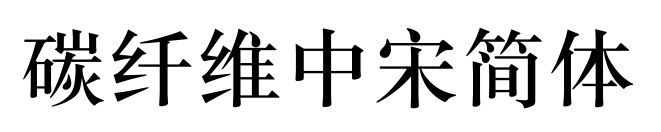碳纤维中宋简体预览图片